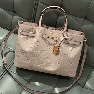 MICHAEL KORS Carson Medium Logo Debossed Satchel